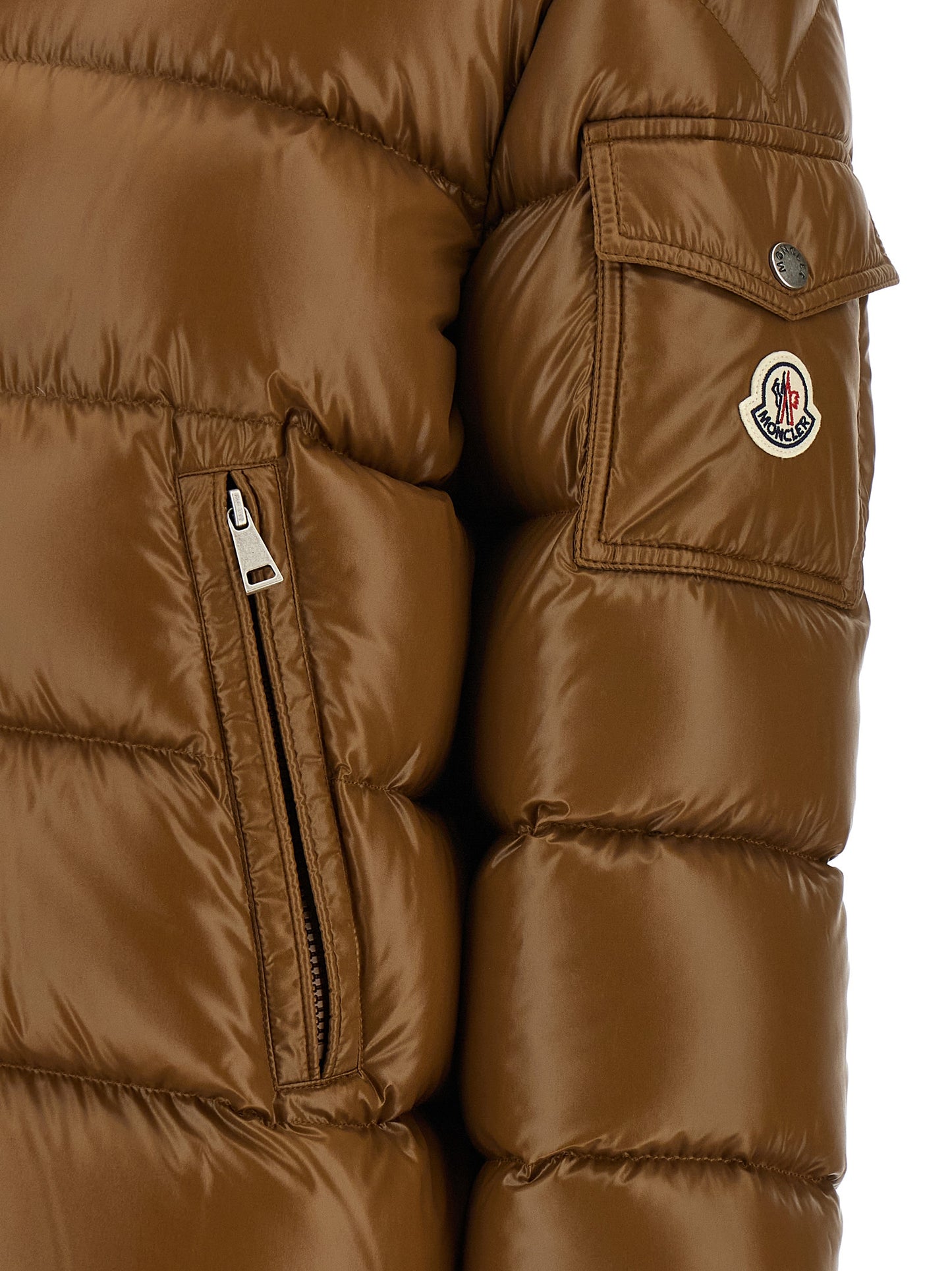 Moncler Brown Polyamide Full-Length Jacket