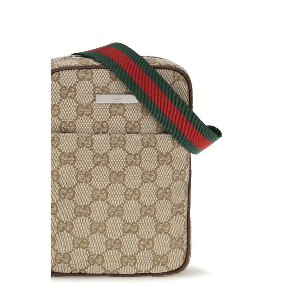 Sac porté épaule Gucci Tag Pouch en tissu beige – GUA0022ZFAGBV9653BB