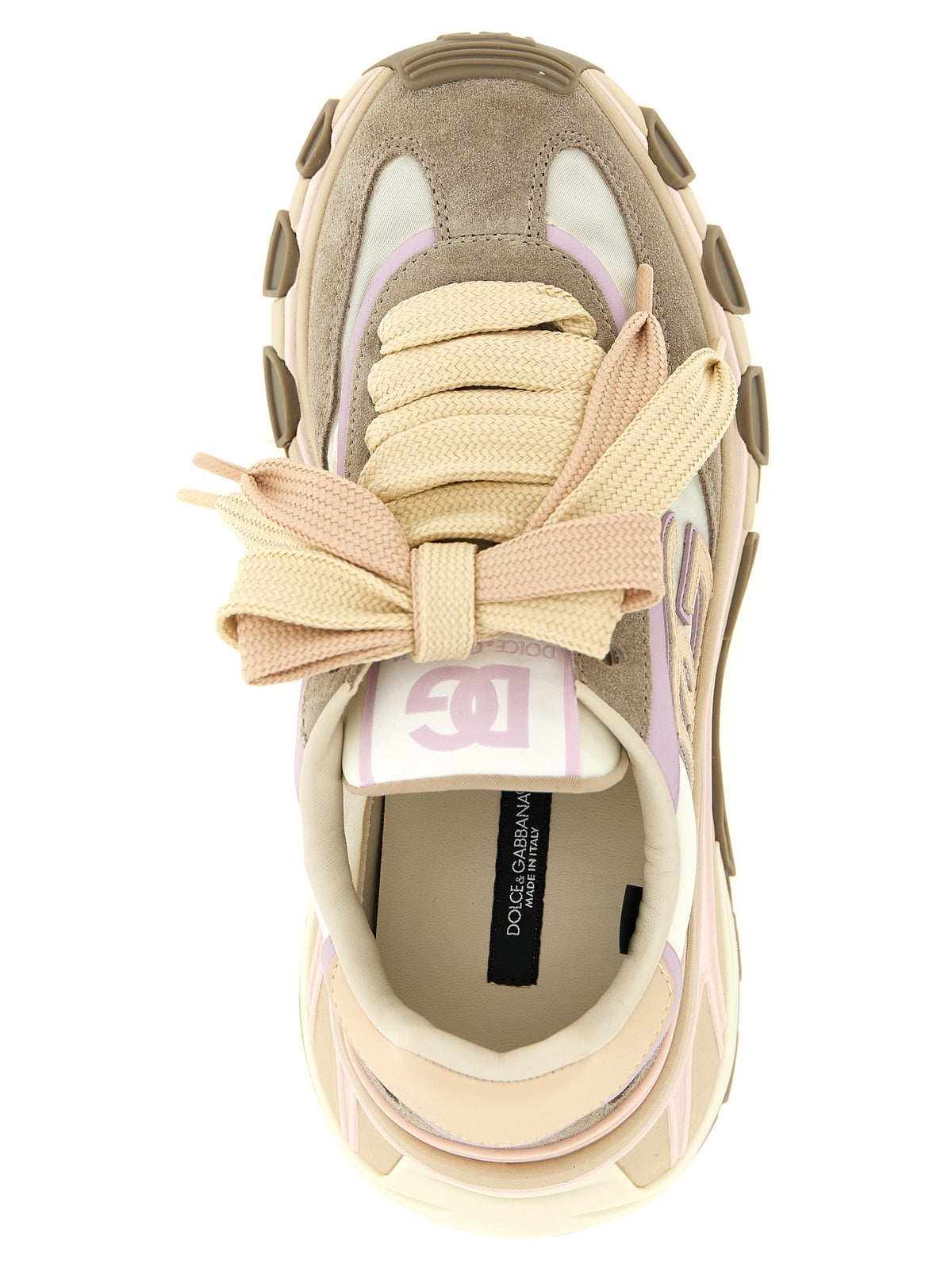 Baskets Dolce & Gabbana Country Road en cuir de veau beige – DO-342461