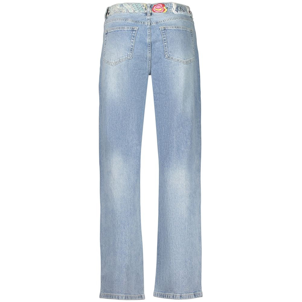 Jean Desigual femme Woodstock en coton bleu clair – DE-47446