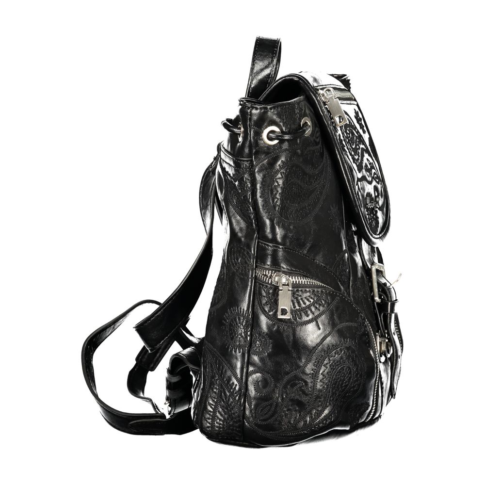 Sac à dos Desigual femme Siroco Tula Mini Straight en polyuréthane noir – DE-47522
