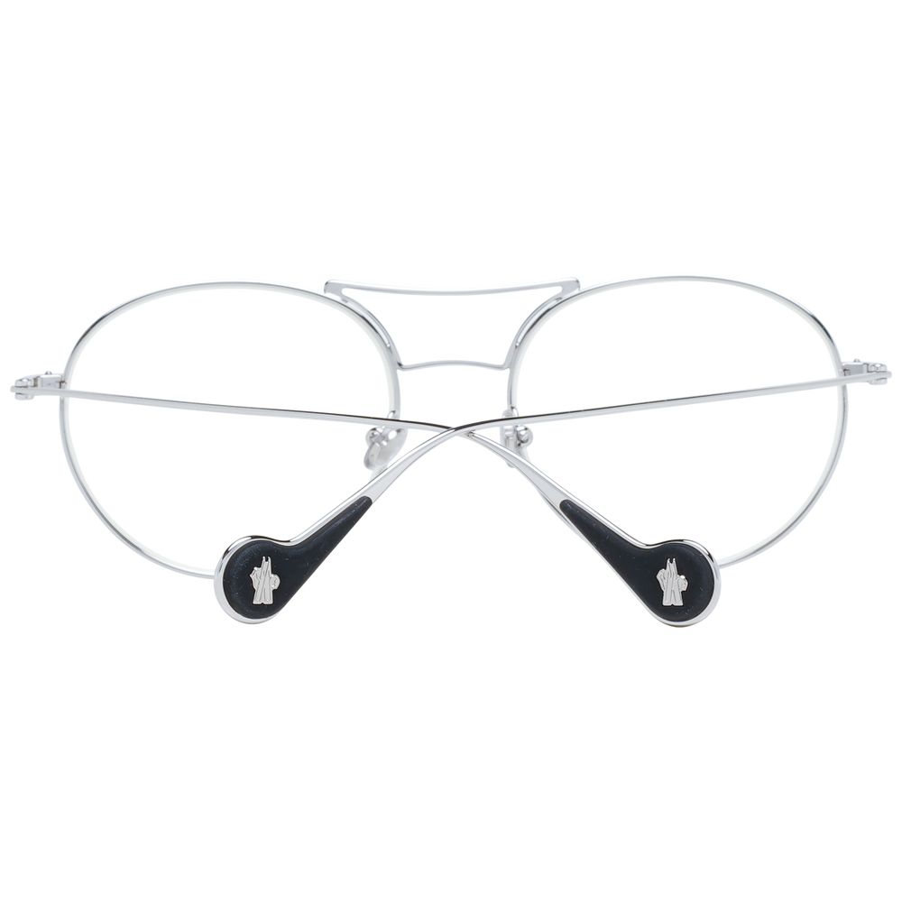Lunettes de soleil Moncler mixte rondes monture métal argentée, verres jaunes – MO-1044361