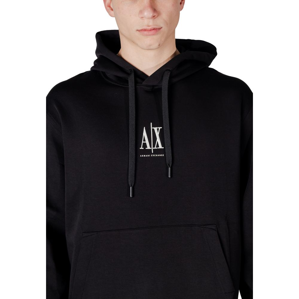 Sweat à capuche Armani Exchange homme XM000369 AF10818 en coton noir – AR-15947300009