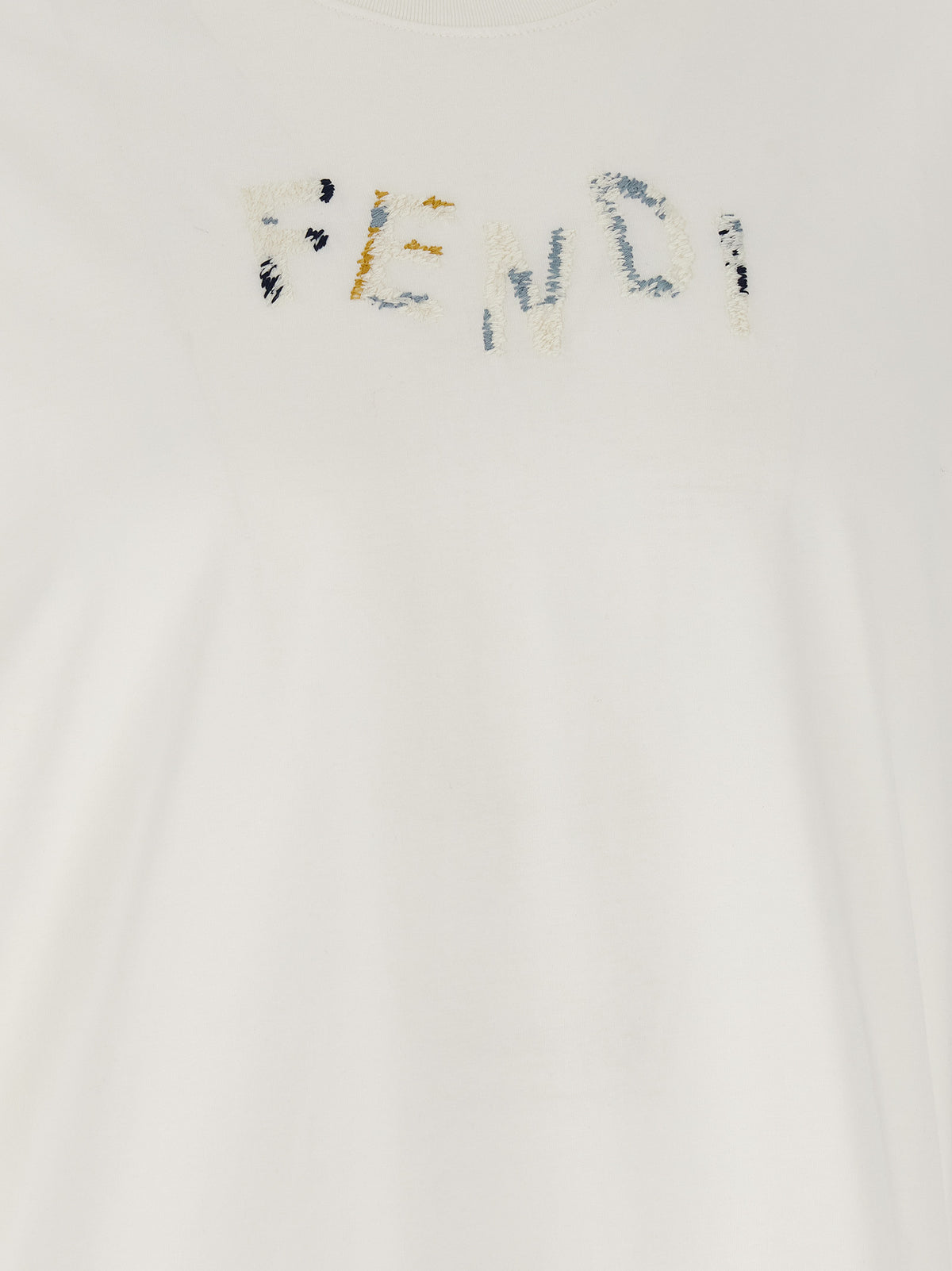 T-shirt Fendi en coton blanc – FE-342956