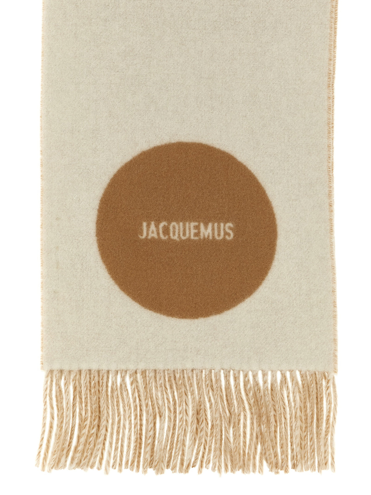 Écharpe Jacquemus homme Rond Carré en laine vierge beige – JA315430BM