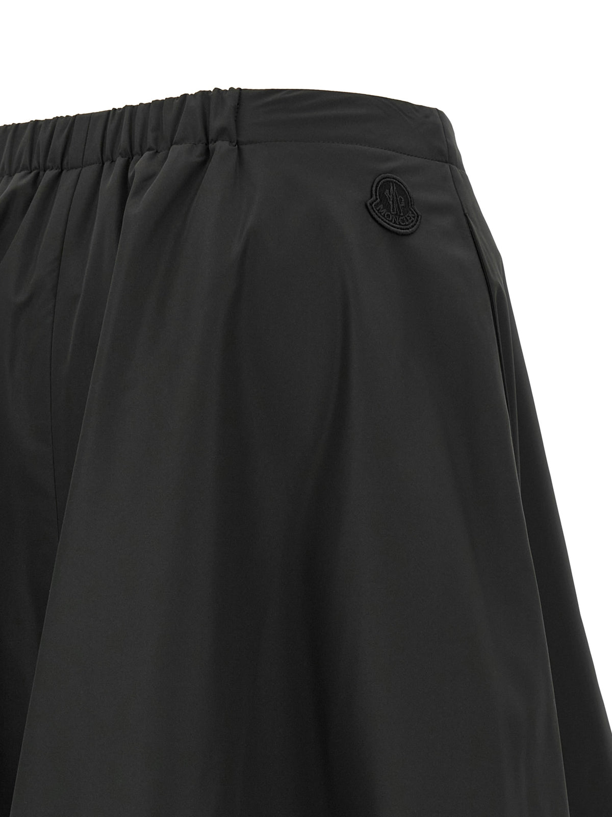 Jupe midi évasée Moncler en taffetas de polyester matelassé noir – MO-343283
