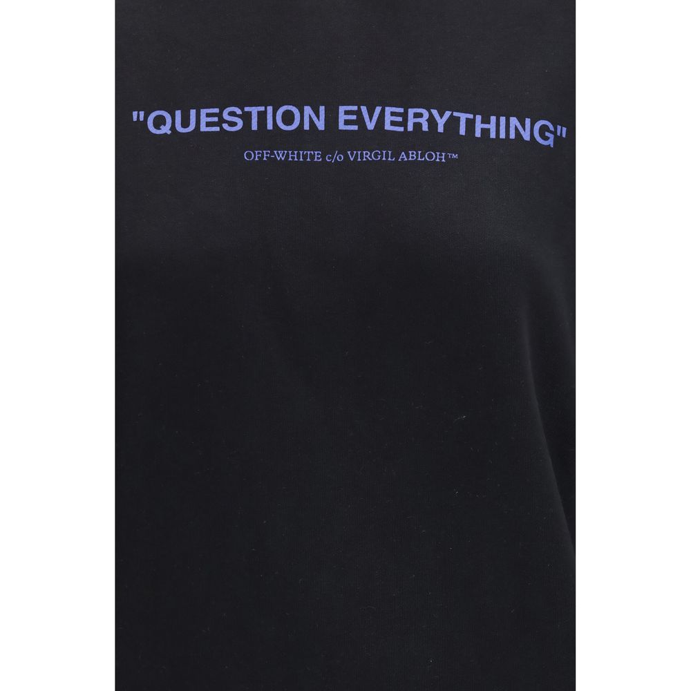 Sweat à capuche Off-White femme Question Everything en coton noir – OF-2FE00503TW013