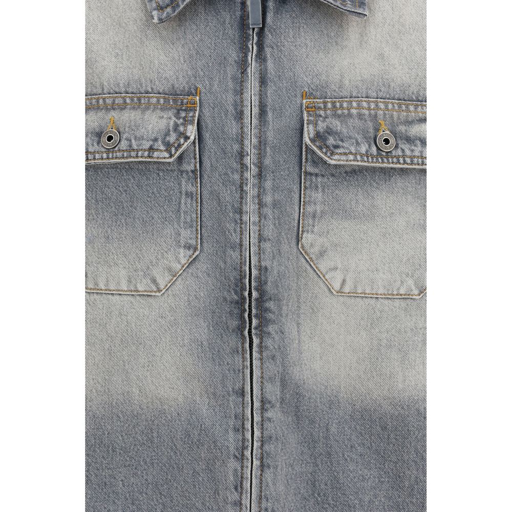 Off-White Workwear-jakke med lynlås i grå bomuld – OF-OMYD05WF26DEN00100020
