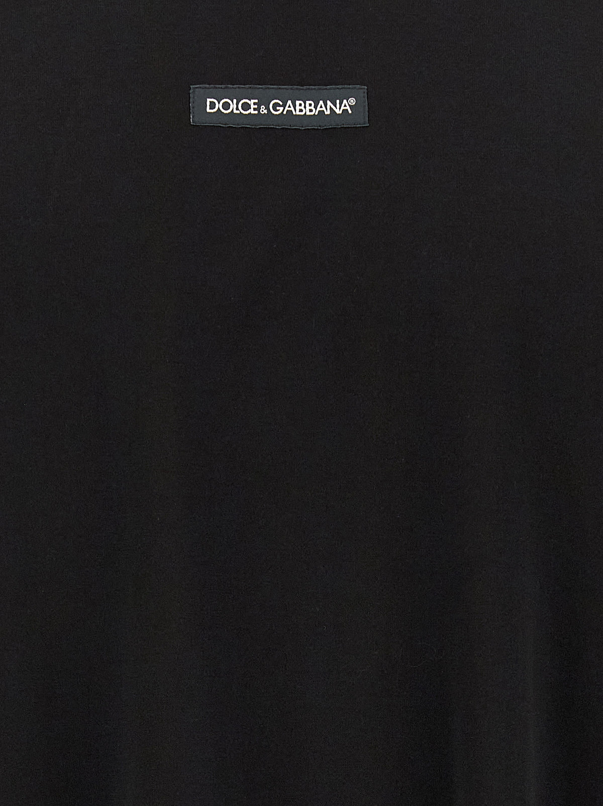 Camiseta Dolce & Gabbana de algodón negro con escudo del logotipo – DO-343421