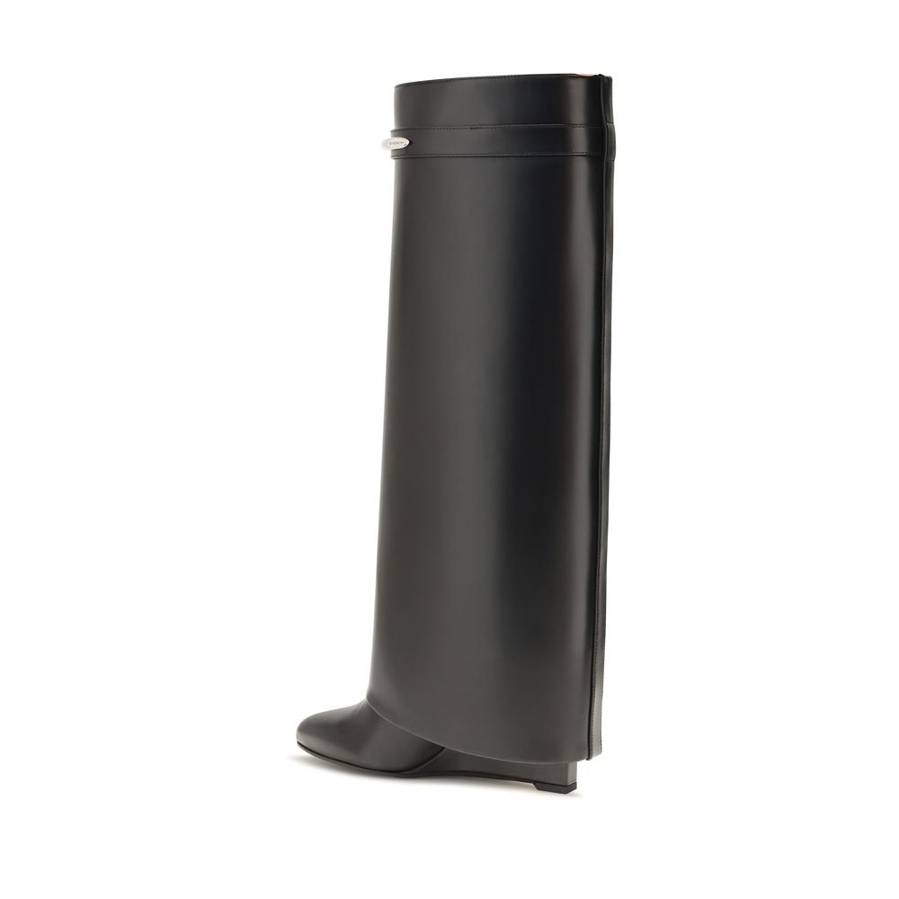 Bottines Givenchy Shark en cuir de veau noir – GI-BE703XE1J7008