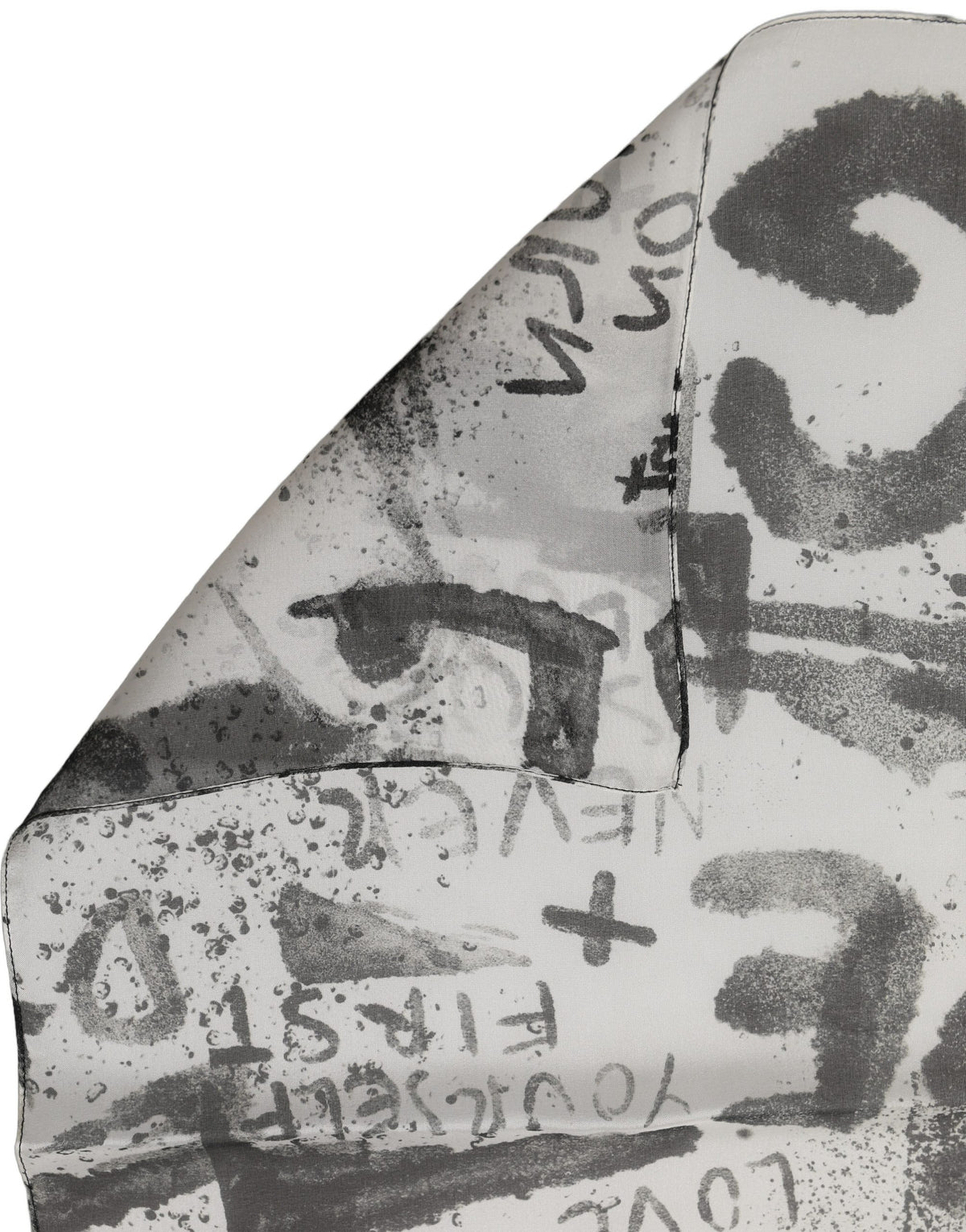 Étole Dolce & Gabbana femme en soie blanche à imprimé graffiti – MS7555