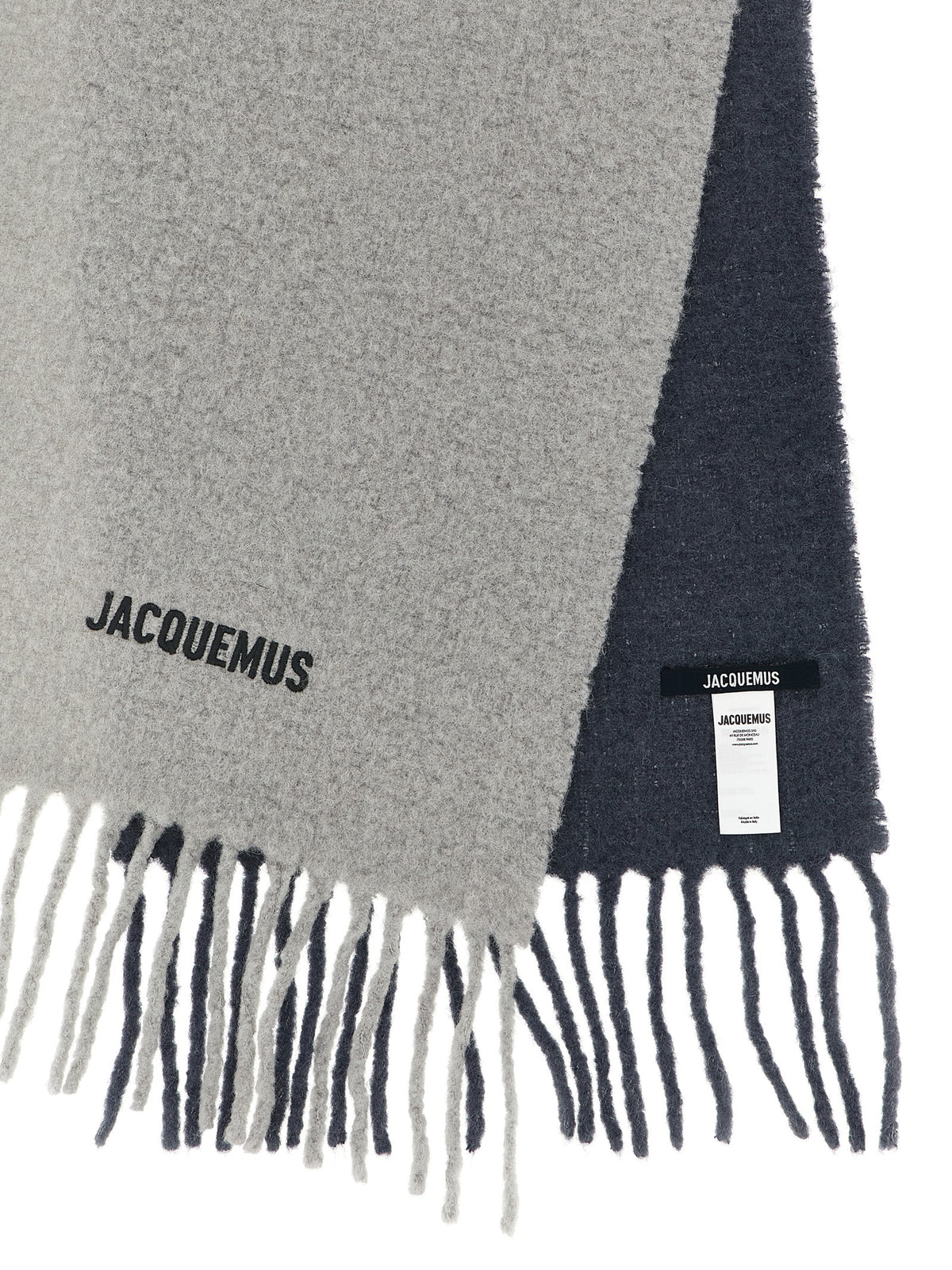 Écharpe Jacquemus homme Moisson en laine d'alpaga grise – JA318566BM