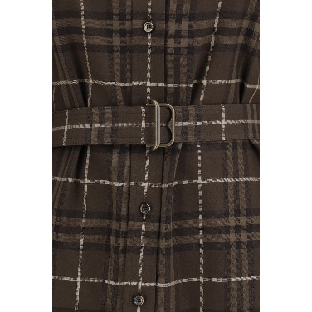 Burberry Brown Cotton Casual Dress