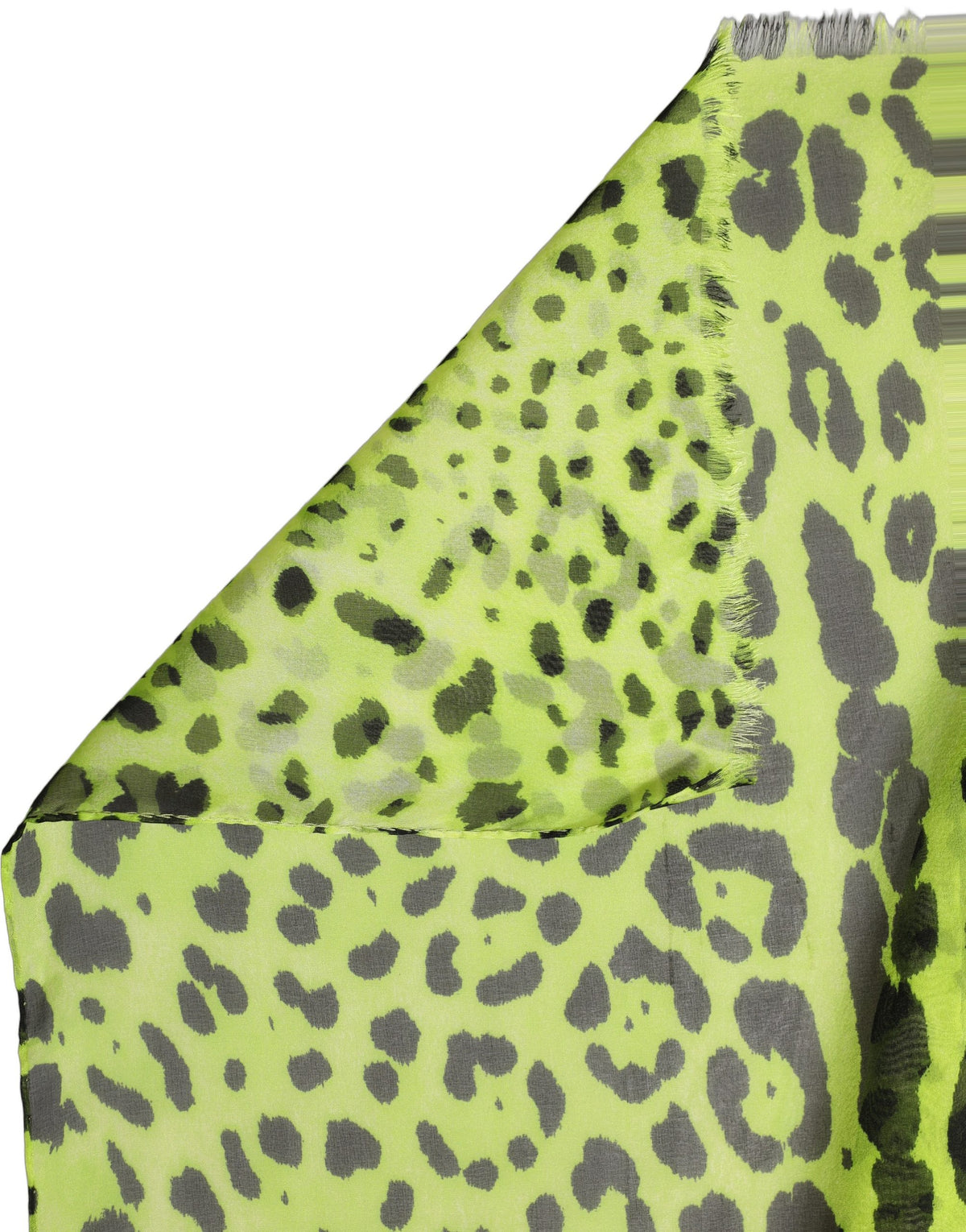 Étole Dolce & Gabbana femme en soie verte à imprimé léopard – MS7717