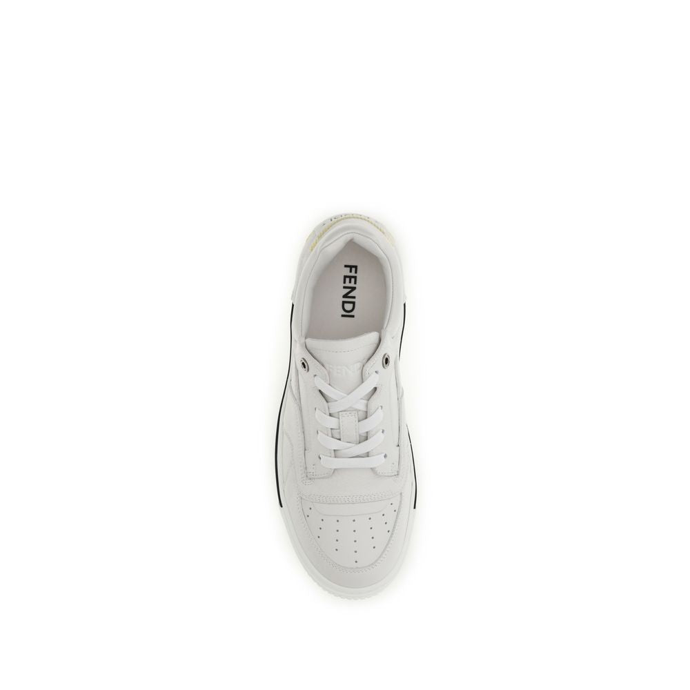 Baskets Fendi homme Fender en cuir de veau blanc – FE-7E195886PF1XJI