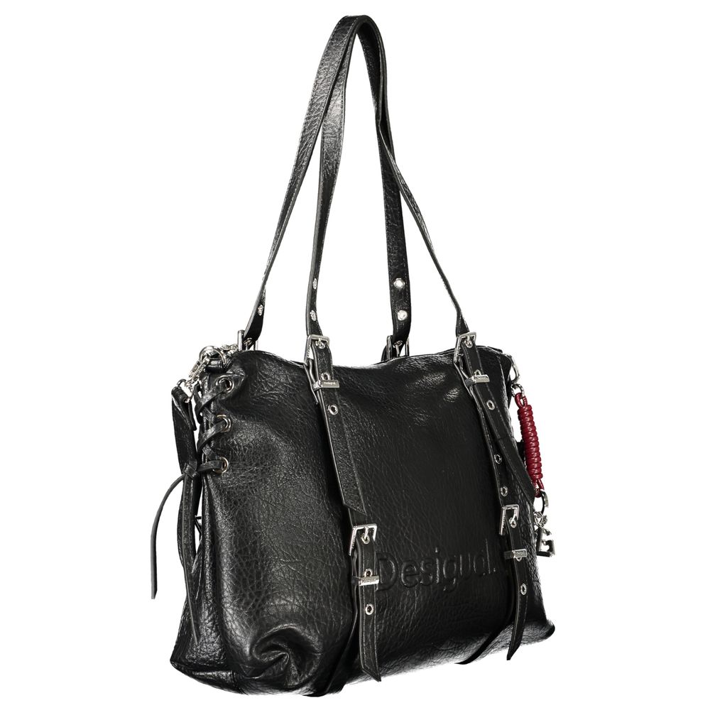 Sac à main Desigual femme Lanuza Half Logo en polyuréthane noir – DE-47978