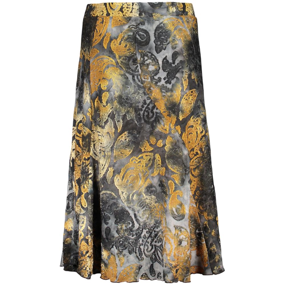Jupe Desigual femme longue à motifs en polyester bleu – DE-47951