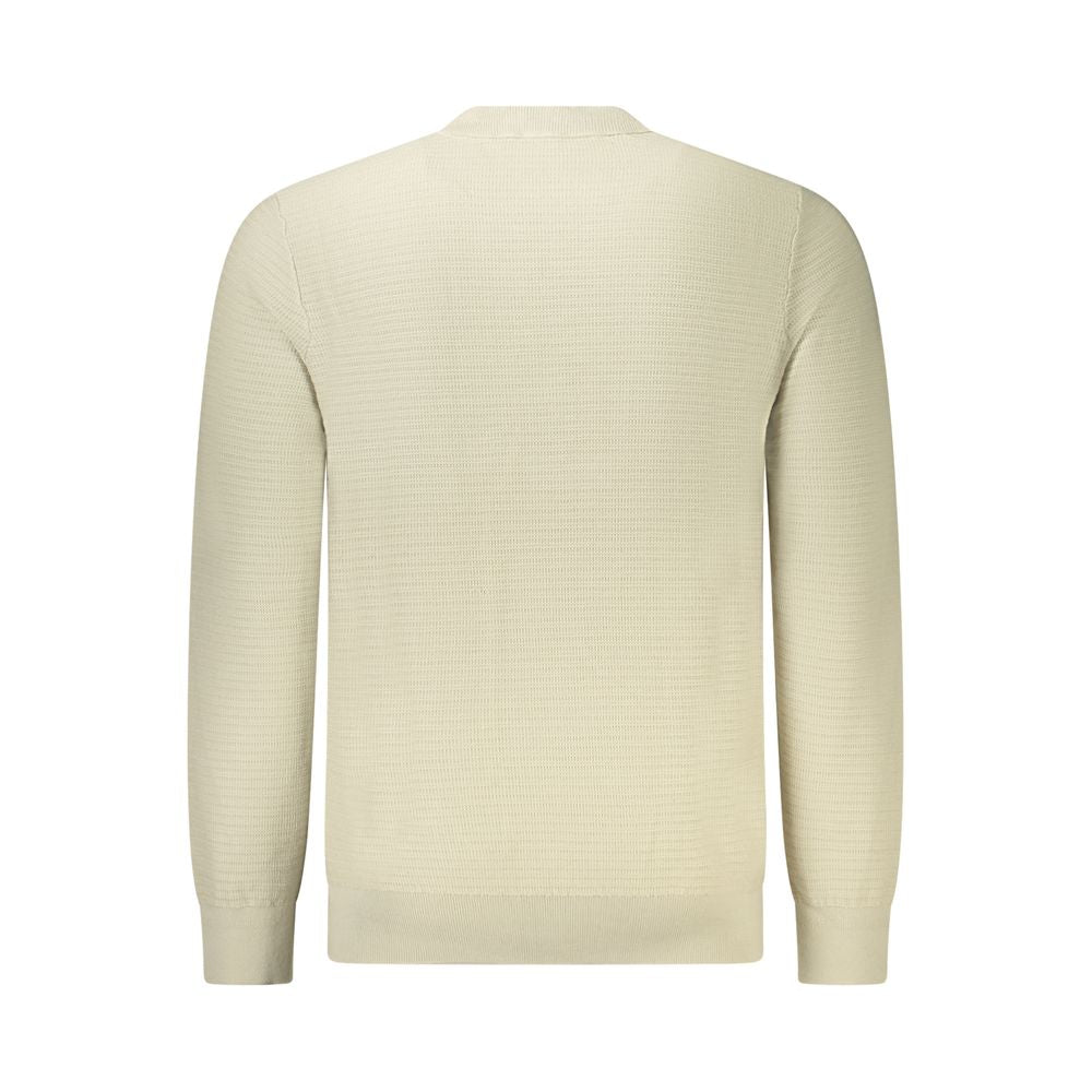 T-shirt manches longues Hugo Boss homme en coton et cachemire beige – BO-35294