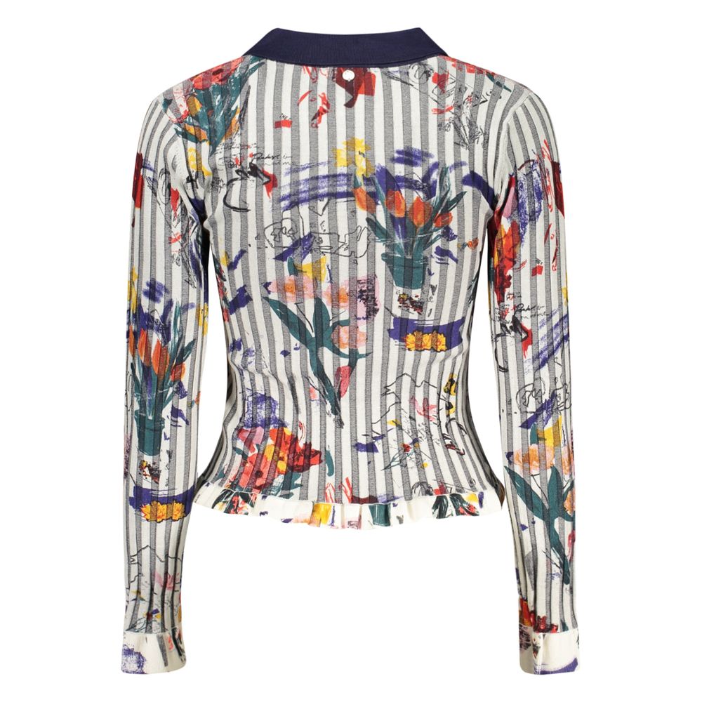 Pull Desigual femme Flowpock à motifs en viscose blanc – DE-48354