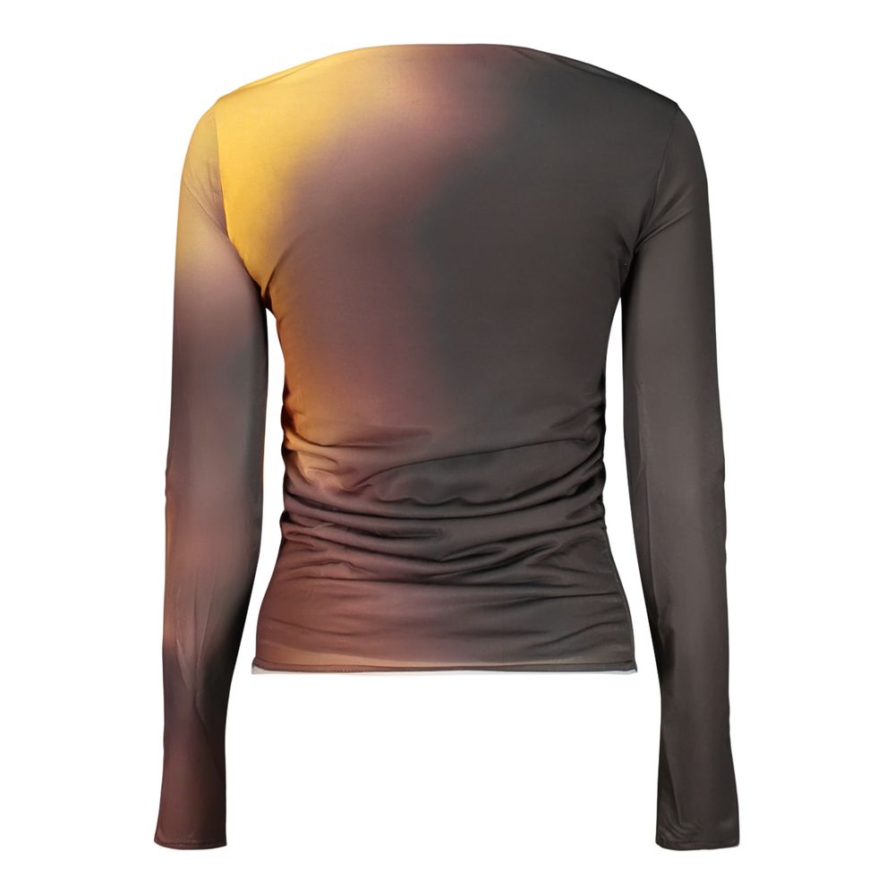 T-shirt Desigual femme manches longues en polyester noir – DE-48364