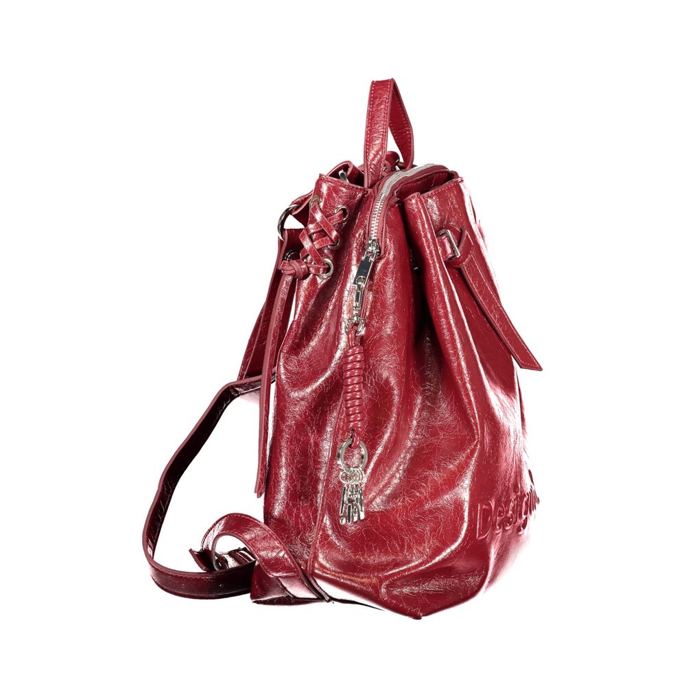Sac à dos Desigual femme Luena en polyuréthane rouge – DE-48413