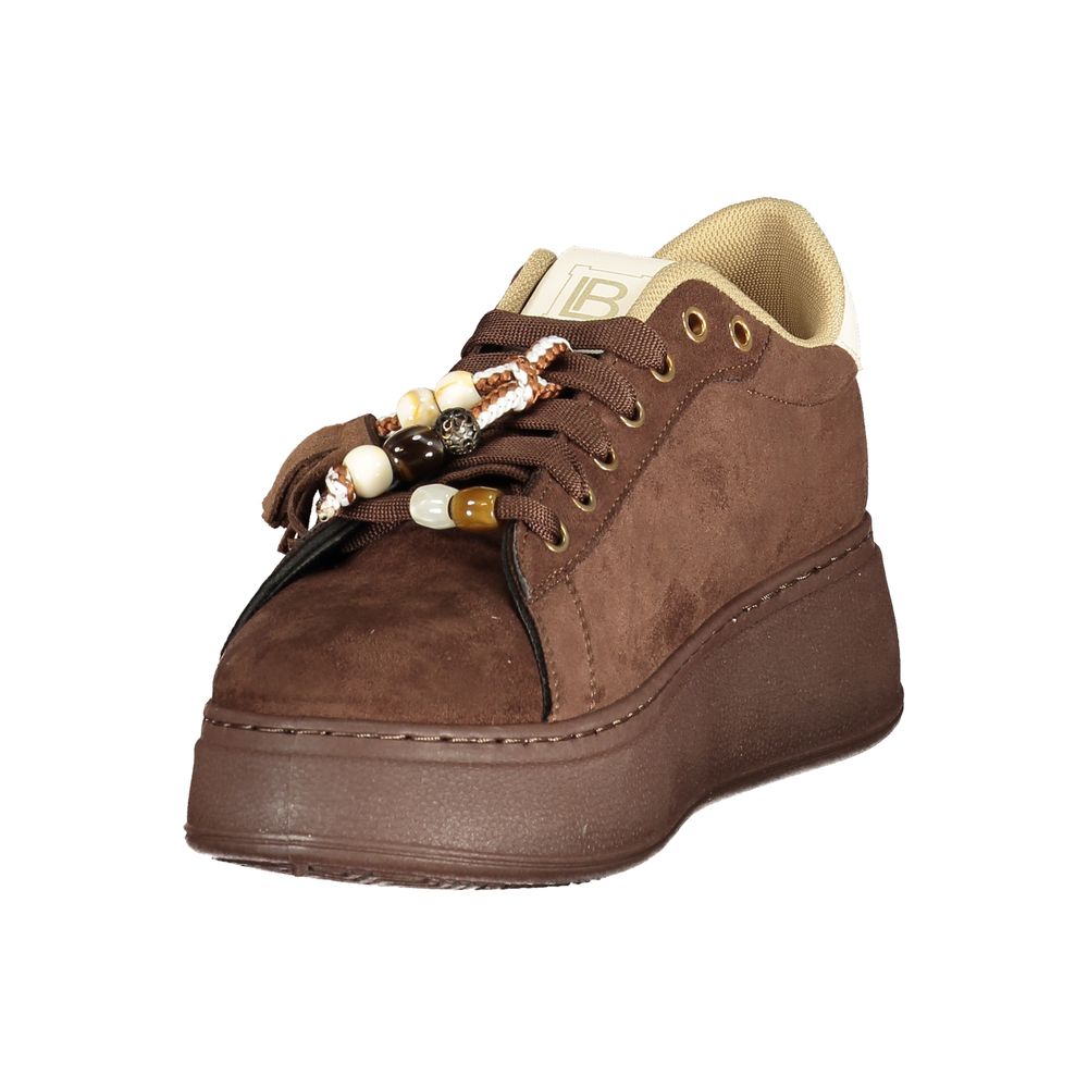 Laura Biagiotti Brown Polyurethane Women's Sneaker