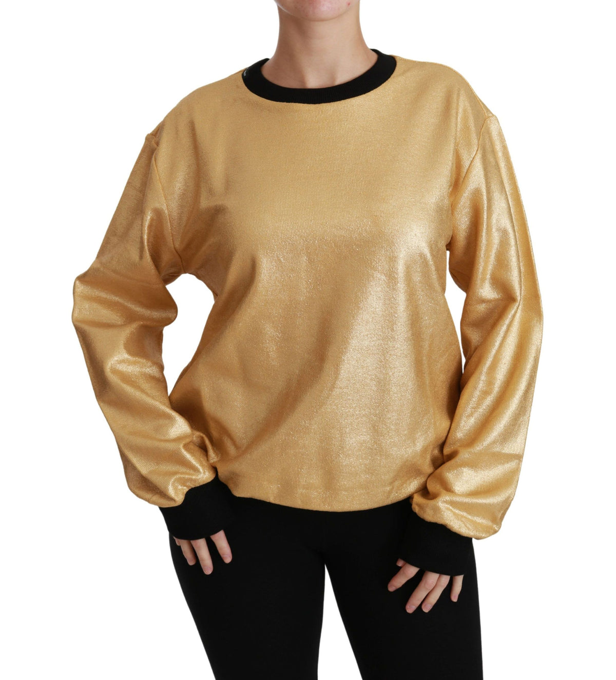 Pull Dolce & Gabbana femme col rond en coton doré – TSH4417
