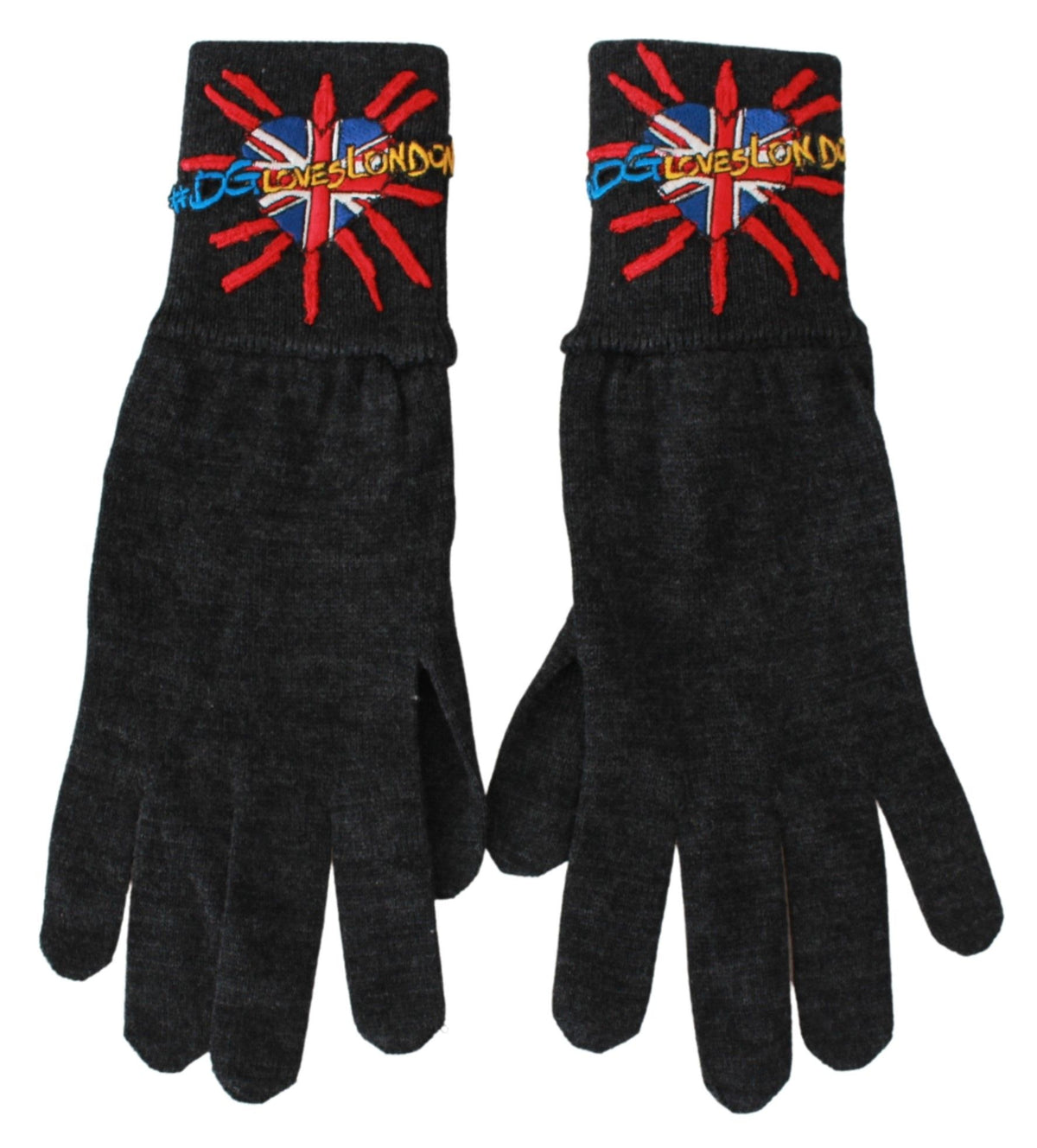 Gants Dolce & Gabbana mixte #DGLovesLondon en laine vierge gris – LB1017BG