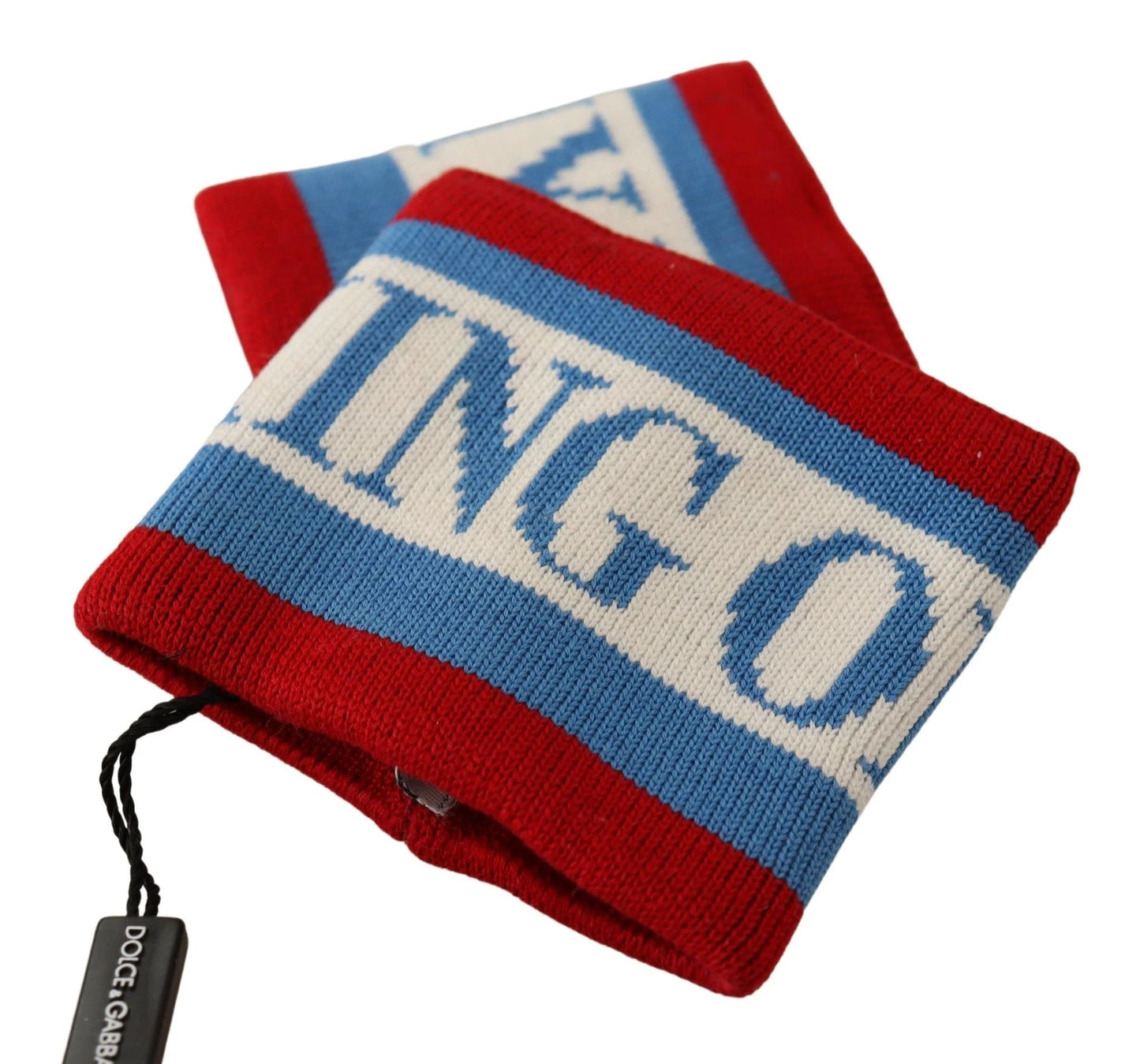 Dolce & Gabbana Multicolor King Of My Life Cashmere Wristband by Dolce & Gabbana