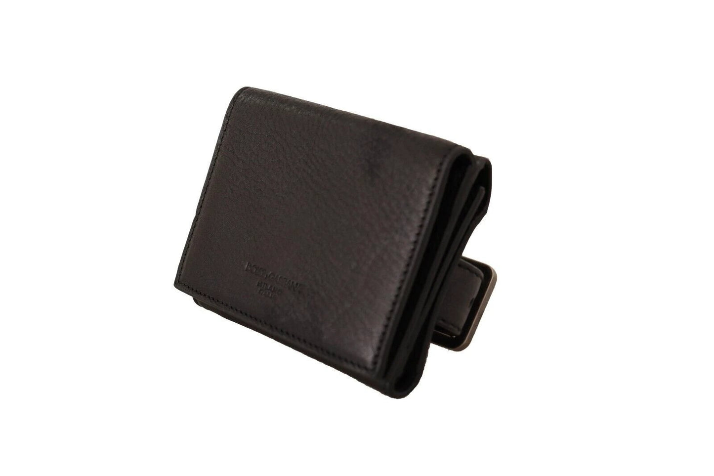 Dolce & Gabbana Black Leather Trifold Purse Belt Strap Multi Kit Wallet by Dolce & Gabbana