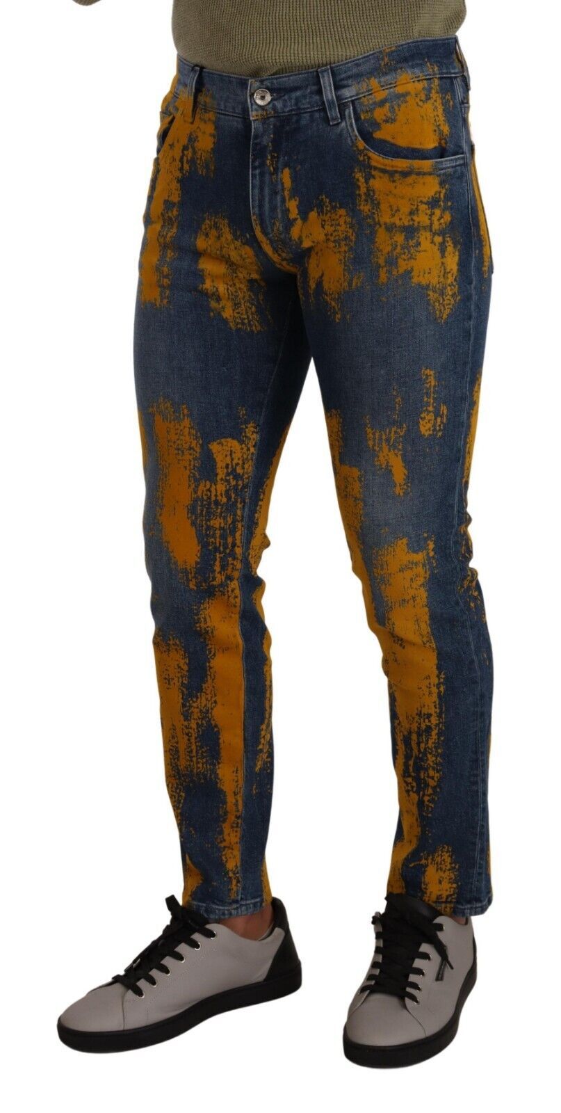 Jean Dolce & Gabbana homme skinny en coton bleu – PAN72909