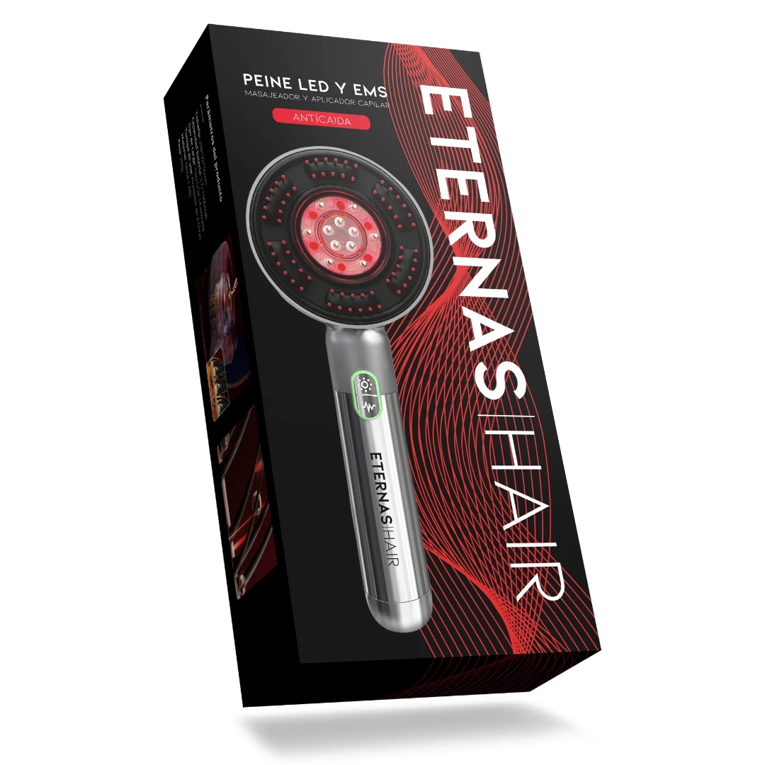 Peigne anti-chute de cheveux avec infrarouge et microcourant by Eternas