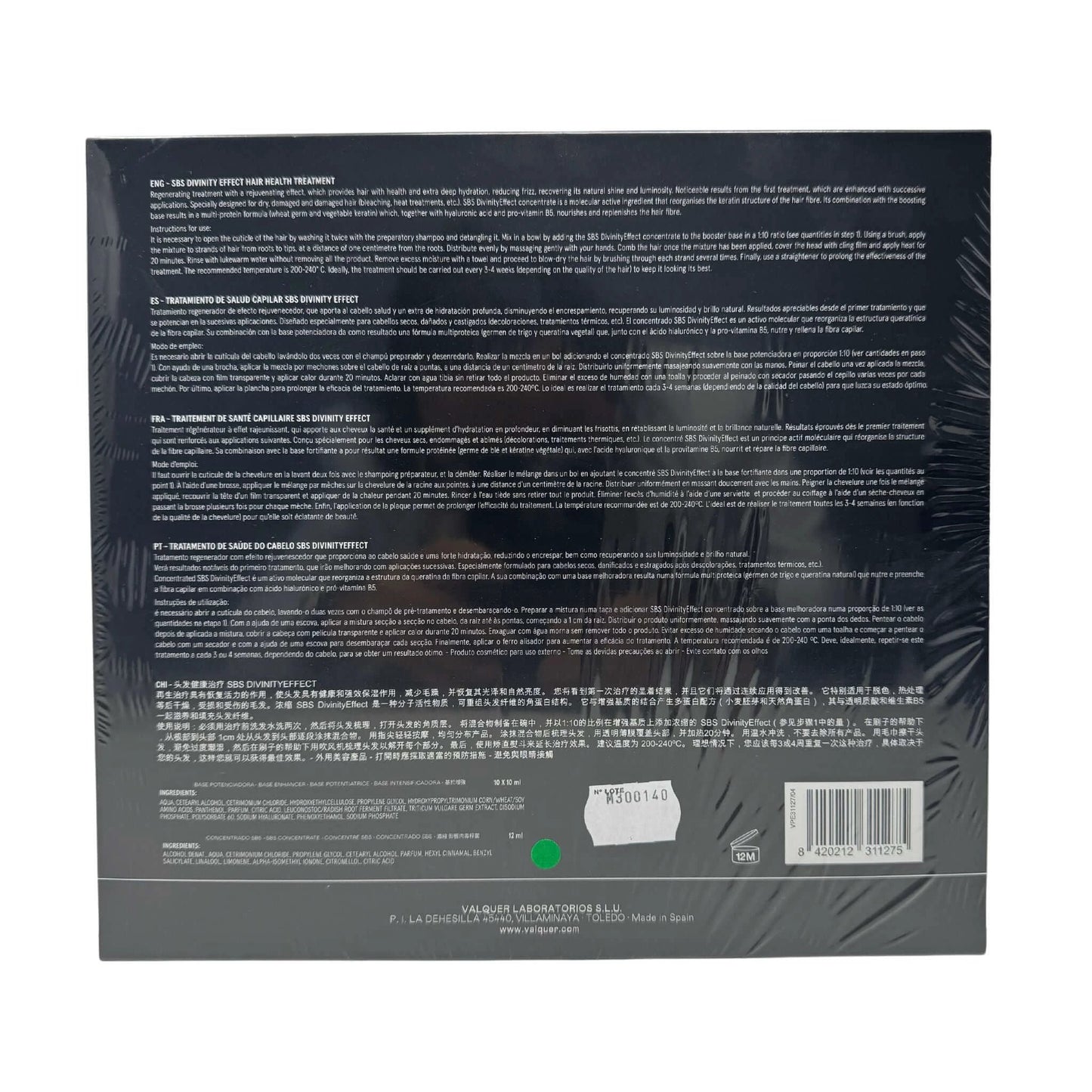 Tratamiento de salud capilar SBS Divinity Effect by Valquer®