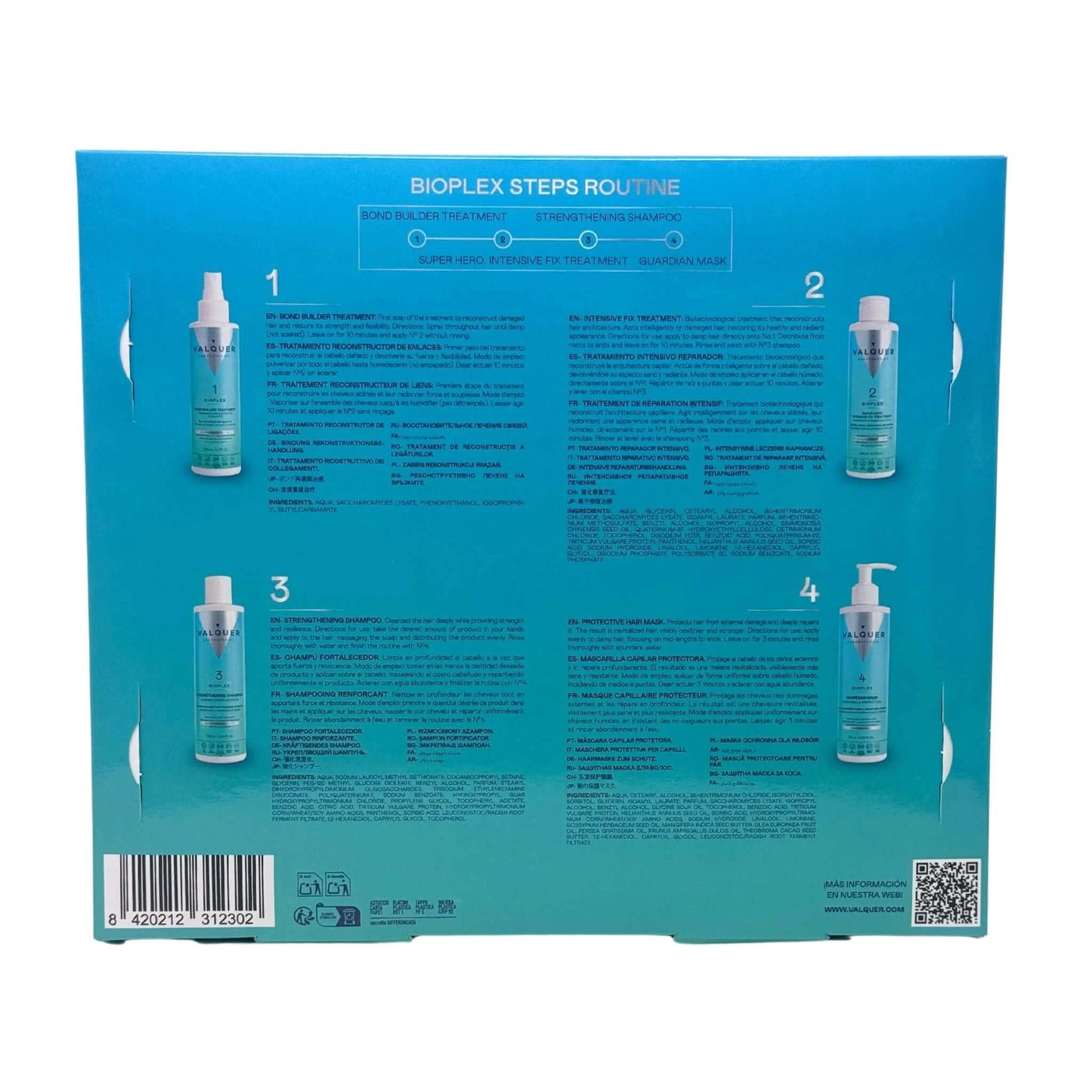 Estuche Bioplex - Tratamiento Completo para Reconstrucción y Protección Capilar - 975 ml by Valquer®