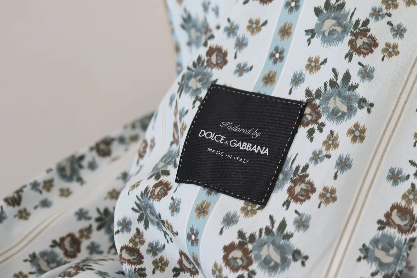 Dolce & Gabbana Blue Floral Cotton Robe Coat Jacket by Dolce & Gabbana