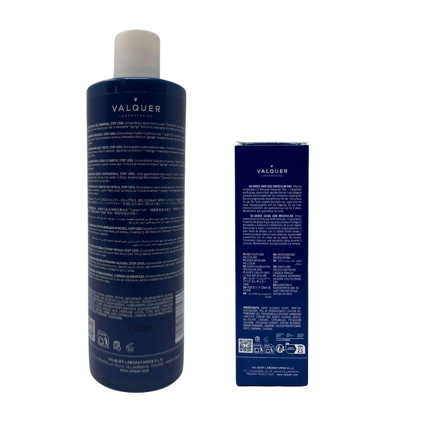 Pack anticaida Champú + shock ADN molecular - 500 ml by Valquer®