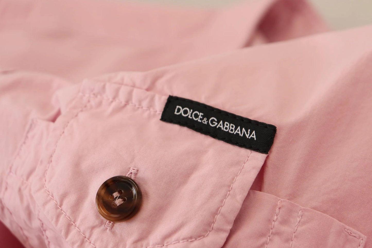 Dolce & Gabbana Pink Casual Button Down Long Sleeves Shirt by Dolce & Gabbana
