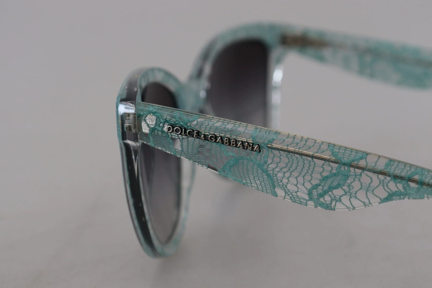 Dolce & Gabbana Blue Lace Acetate Crystal Round DG4190 Sunglasses by Dolce & Gabbana