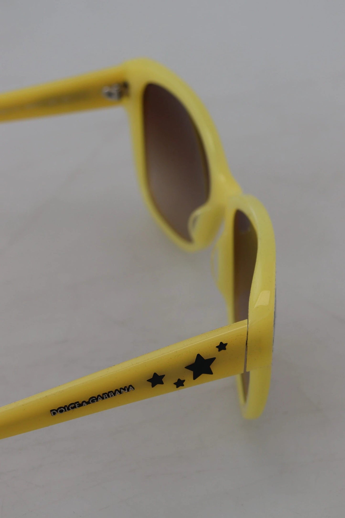 Dolce & Gabbana Yellow Acetate Frame Stars Embellishment DG4124 Sunglasses by Dolce & Gabbana