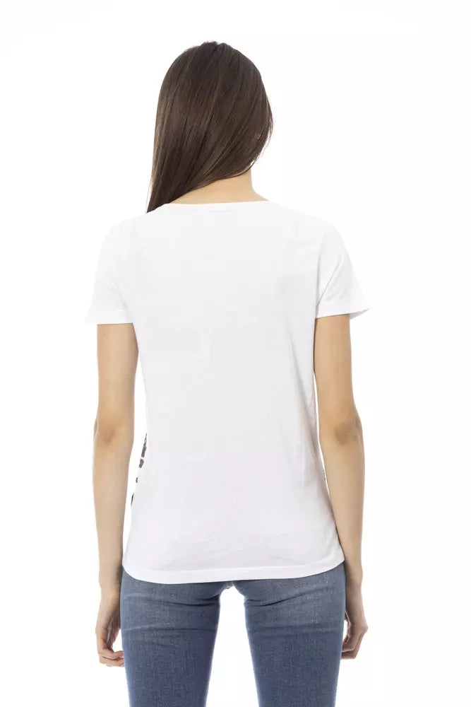 T-shirt Trussardi Action femme en coton et viscose blanc – TR-23082