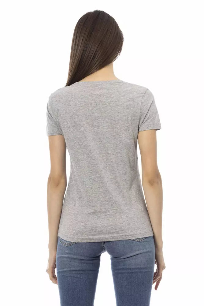 T-shirt Trussardi Action femme en coton et viscose gris – TR-23042