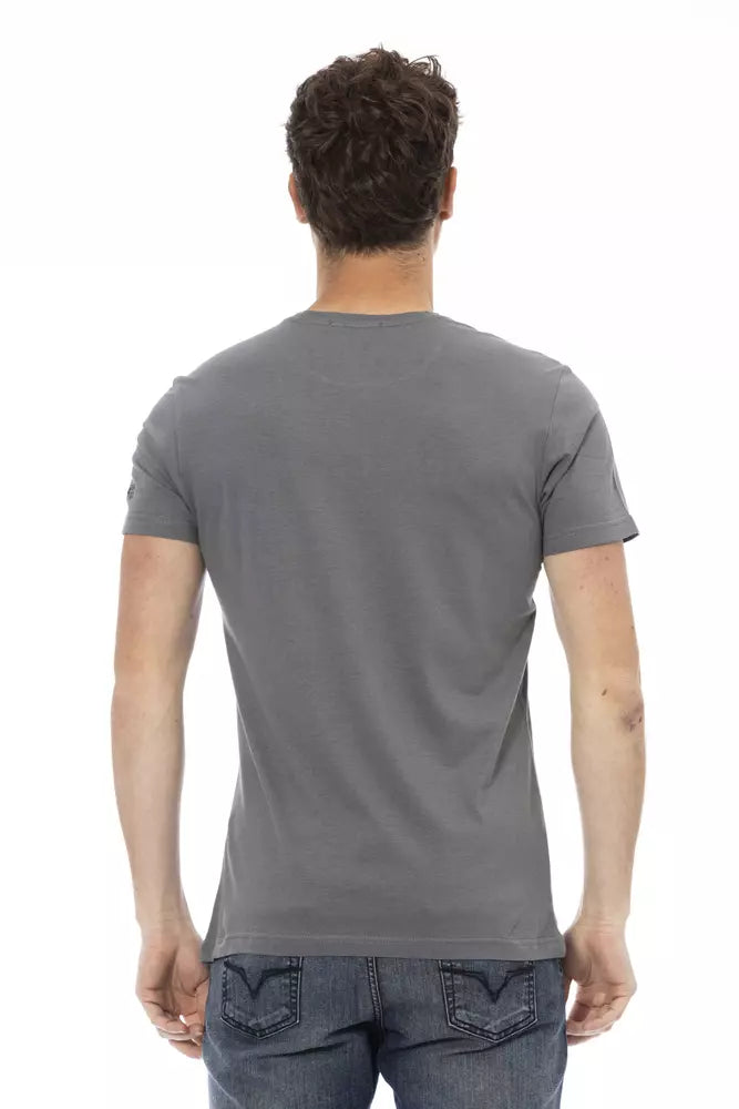 T-shirt Trussardi Action homme en coton et viscose gris – TR-22753