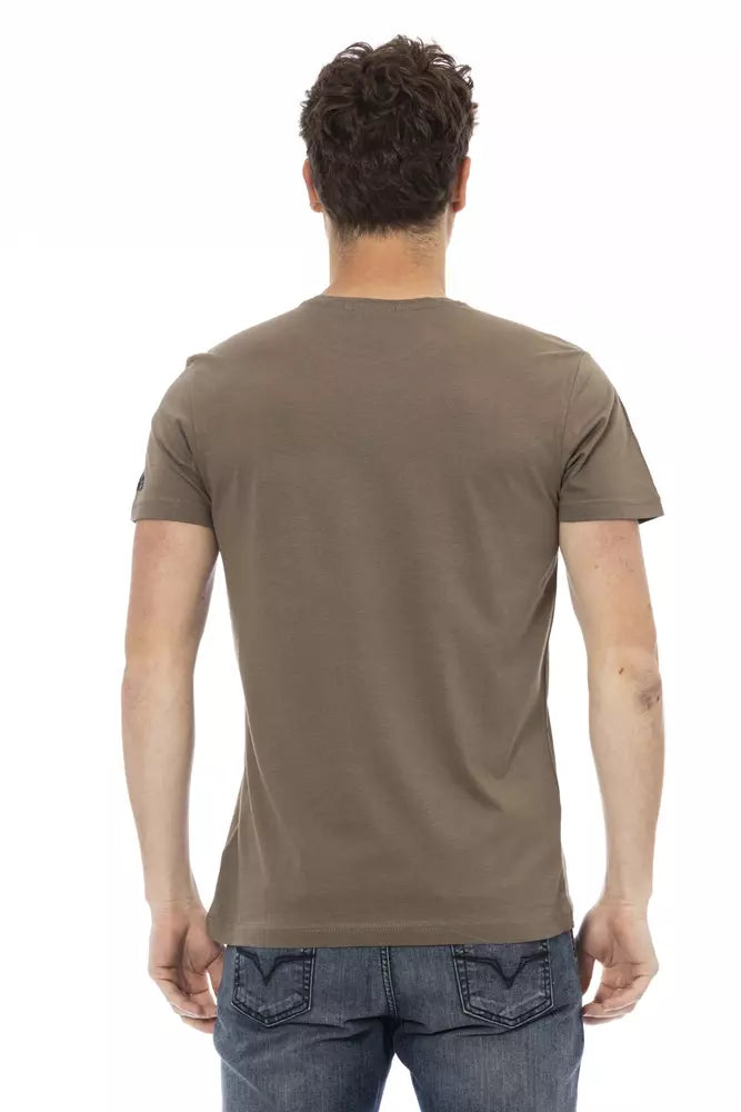 T-shirt Trussardi Action homme en coton et viscose marron – TR-22744