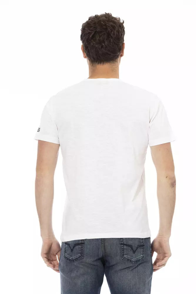T-shirt Trussardi Action homme en coton et viscose blanc – TR-22711