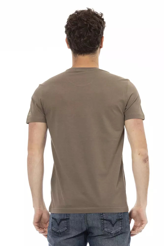 T-shirt Trussardi Action homme en coton et viscose marron – TR-22701