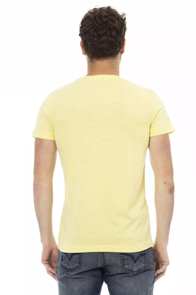 T-shirt Trussardi Action homme en coton et viscose jaune – TR-22677