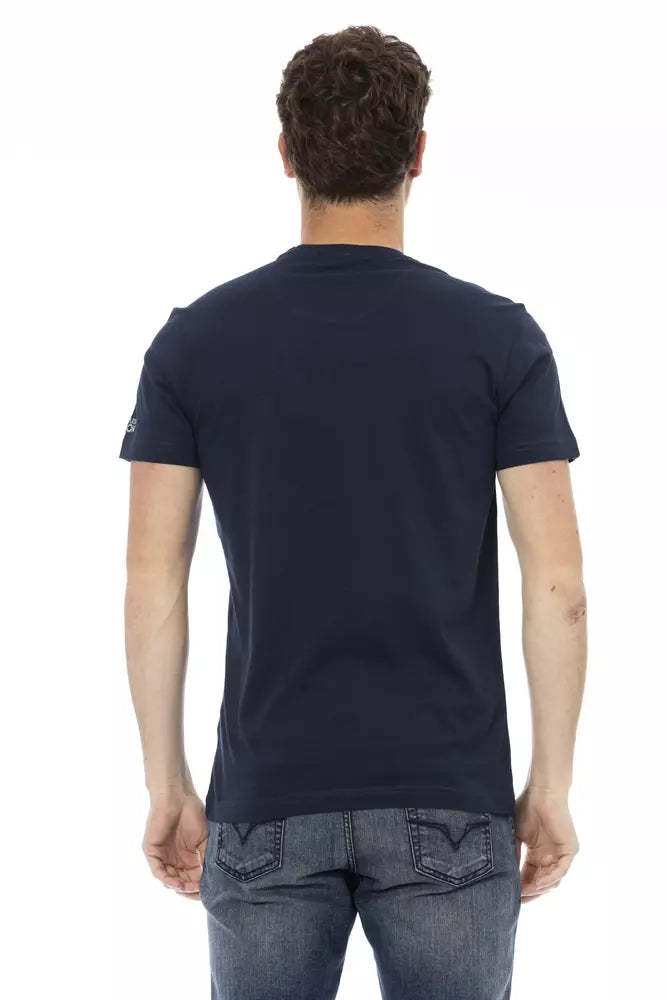 T-shirt Trussardi Action homme en coton et viscose bleu – TR-22685