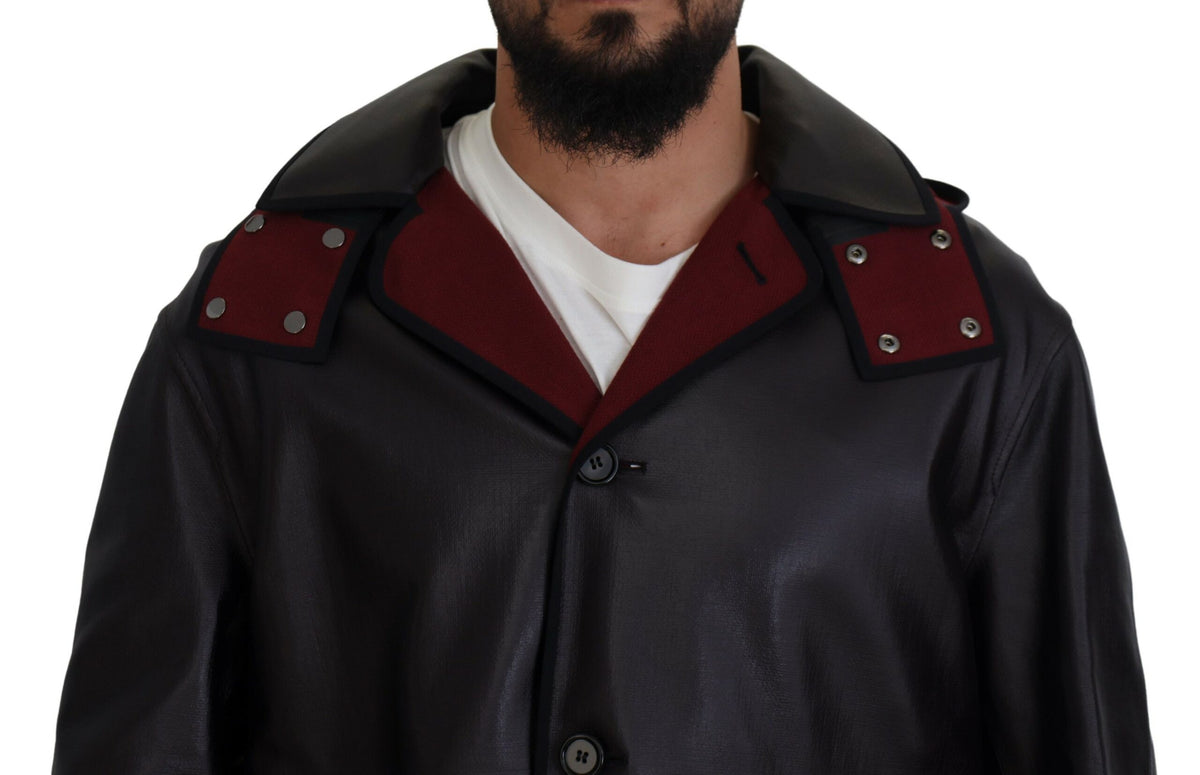 Parka Dolce & Gabbana homme à capuche en coton noir – JKT3551
