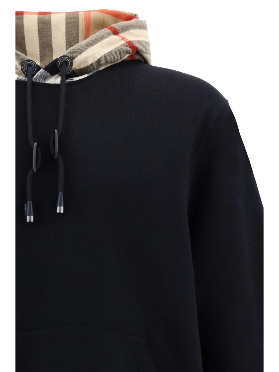 Burberry Black Cotton Samuel Hoodie Sweatshirt by Burberry