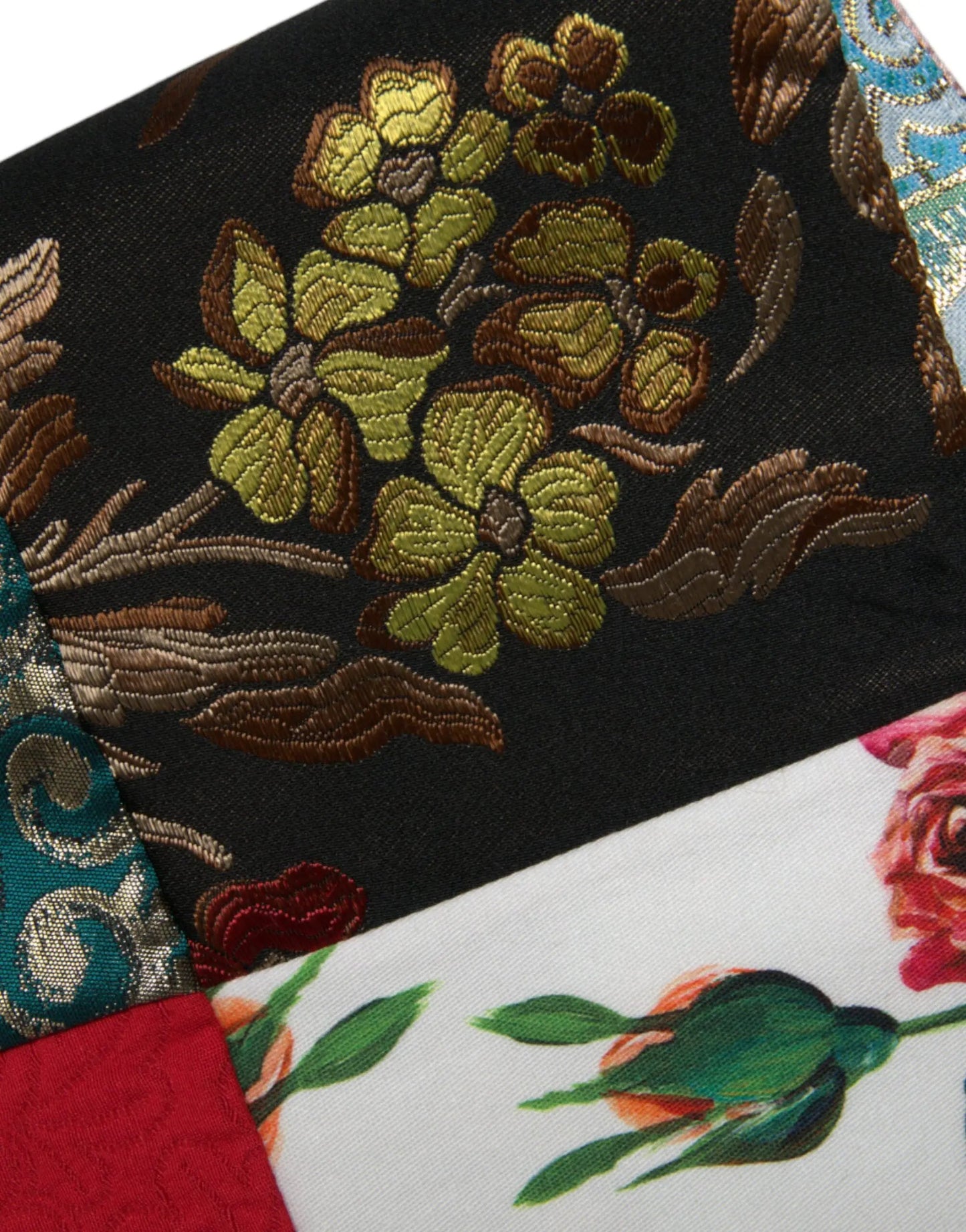 Dolce & Gabbana Multicolor Floral Patchwork Shift Mini Dress by Dolce & Gabbana